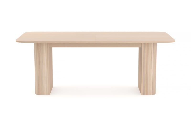 Kopparbo Spisebord 200-260 cm Udvideligt med tillægsplade, Hvidlaseret Eg