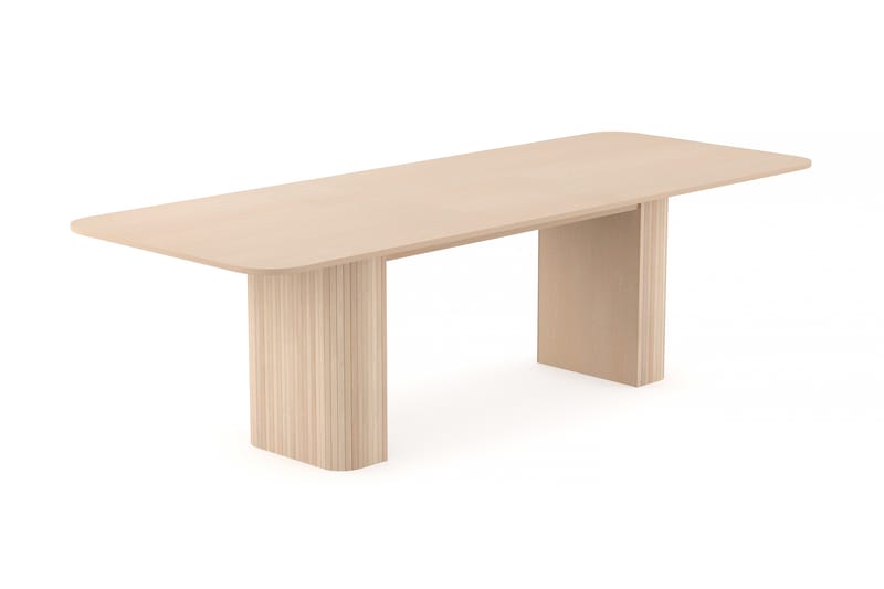 Kopparbo Spisebord 200-260 cm Udvideligt med tillægsplade - Hvidlaseret Eg - Møbler - Borde - Spisebord og køkkenbord