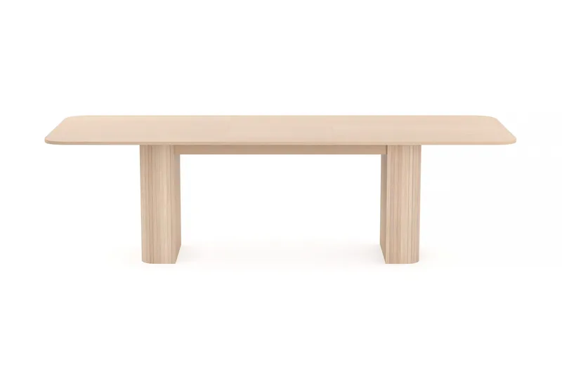 Kopparbo Spisebord 200-260 cm Udvideligt med tillægsplade - Hvidlaseret Eg - Møbler - Borde - Spisebord og køkkenbord