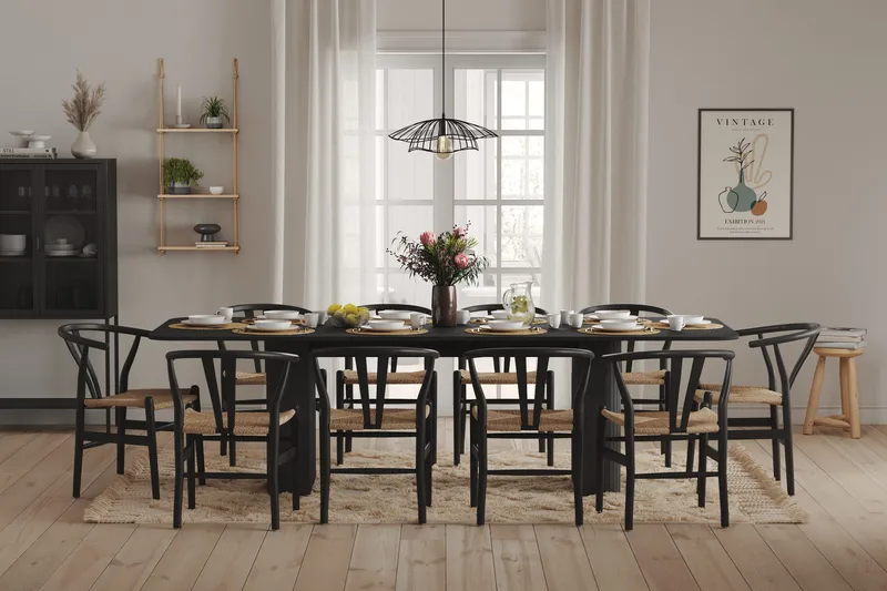 Kopparbo Spisebord 200-260 cm - Sort Træ - Møbler - Borde - Spisebord og køkkenbord