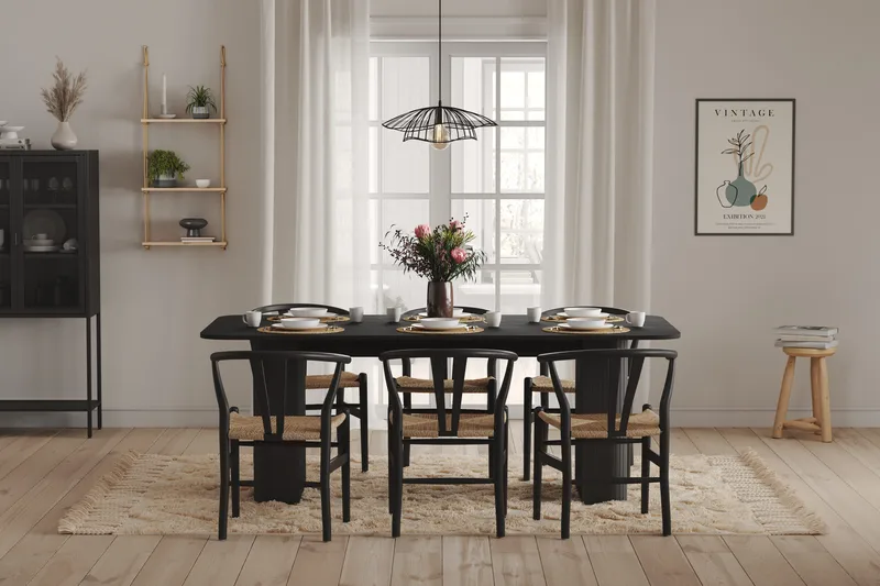 Kopparbo Spisebord 200-260 cm - Sort Træ - Møbler - Borde - Spisebord og køkkenbord