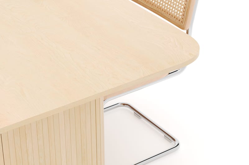 Kopparbo Spisebord 200-260 cm Udtrækkeligt med 4 stk Build Matstkolar - Hvid - Møbler - Borde - Spisebordssæt