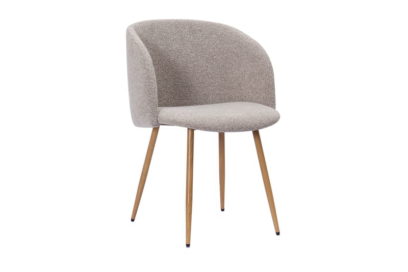 Kopparbo Spisebord 200-260 cm Udtræksbord med 8 Greya Spisestole med armlæn - Sort / Greige Bouclé / Metalben Eg - Møbler - Borde - Spisebordssæt