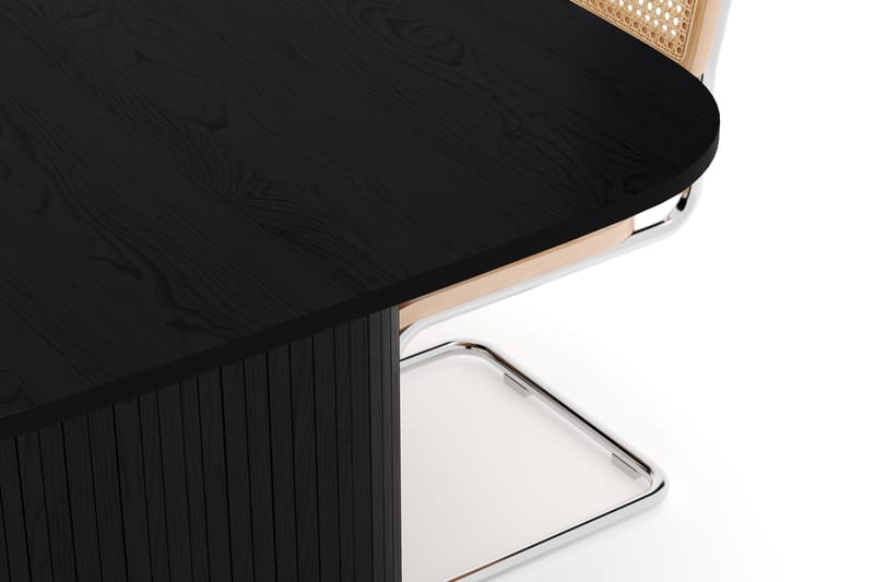 Kopparbo Spisebord 200 cm med 4 stk Build Matstkolar - Sort - Møbler - Borde - Spisebordssæt