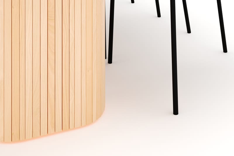 Kopparbo Spisebord 200 cm med 6 Gemmiano Stole - Natur - Møbler - Borde - Spisebordssæt
