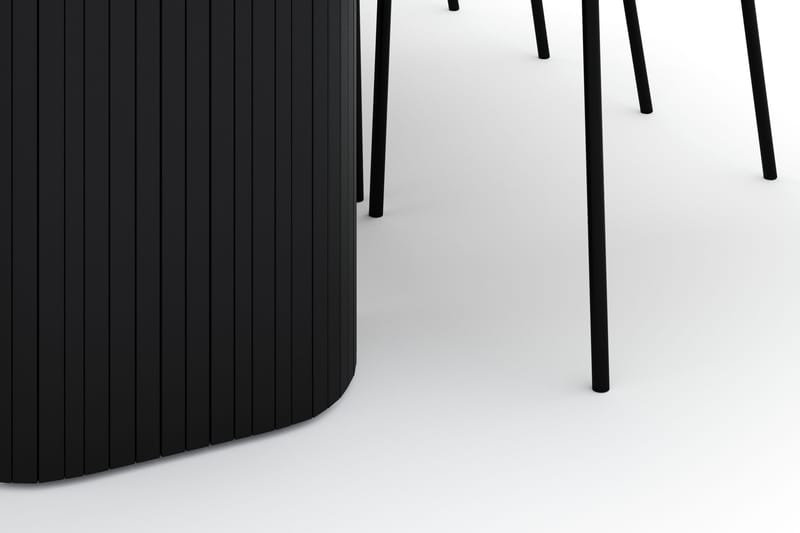 Kopparbo Spisebord 200 cm med 6 Gemmiano Stole - Sort - Møbler - Borde - Spisebordssæt