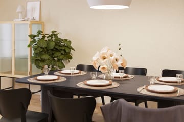 Kopparbo Spisebord 200 cm med 6 st Jerup Spisebordstol - Sort - Møbler - Borde - Spisebordssæt