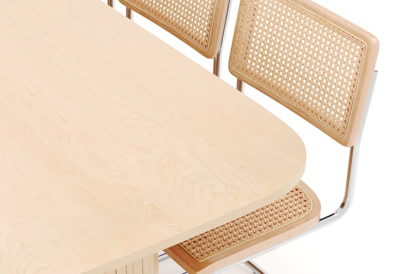 Kopparbo Spisebord 200 cm med 6 stk Build Matstkolar - Hvid - Møbler - Borde - Spisebordssæt