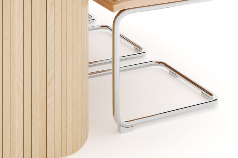 Kopparbo Spisebord 200 cm med 6 stk Build Matstkolar - Hvid - Møbler - Borde - Spisebordssæt