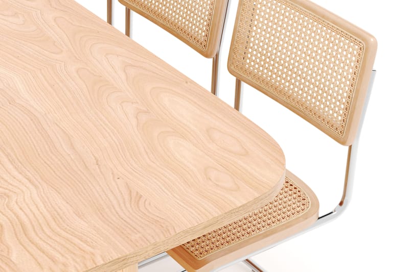 Kopparbo Spisebord 200 cm med 6 stk Build Matstkolar - Natur - Møbler - Borde - Spisebordssæt