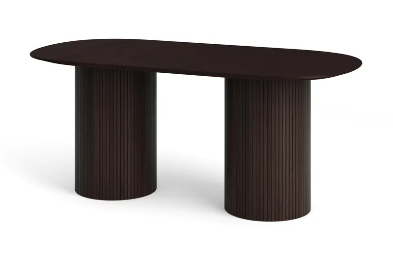 Kopparbo spisebord ovalt 180x90 cm finer, Røget eg