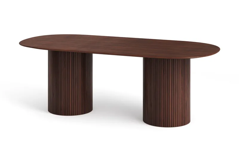 Kopparbo spisebord ovalt 220x100 cm finer, Valnød
