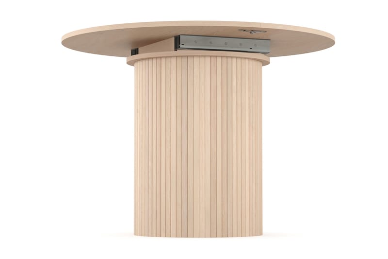 Kopparbo Spisebord Rundt 106 cm - Lyst hvidglaseret egetræ - Spisebord og køkkenbord
