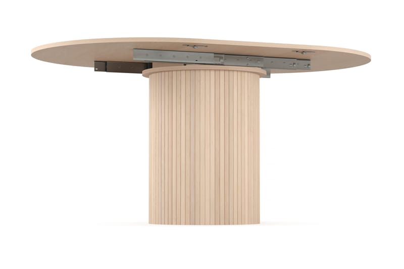 Kopparbo Spisebord Rundt 106 cm - Lyst hvidglaseret egetræ - Spisebord og køkkenbord