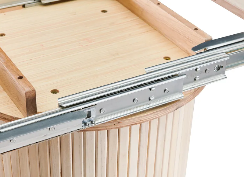 Kopparbo Lys Rundt Spisebord 106 cm Udvideligt med tillægsplade - Hvidlaseret Eg / Træ - Møbler - Borde - Spisebord og køkkenbord