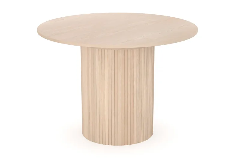 Kopparbo Lys Rundt Spisebord 106 cm Udvideligt med tillægsplade - Hvidlaseret Eg / Træ - Møbler - Borde - Spisebord og køkkenbord