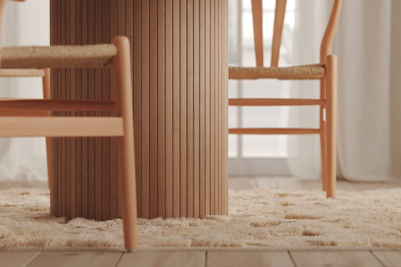 Kopparbo Lys Rundt Spisebord 106 cm Udvideligt med tillægsplade - Hvidlaseret Eg / Træ - Møbler - Borde - Spisebord og køkkenbord