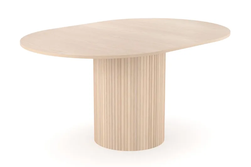 Kopparbo Lys Rundt Spisebord 106 cm Udvideligt med tillægsplade - Hvidlaseret Eg / Træ - Møbler - Borde - Spisebord og køkkenbord