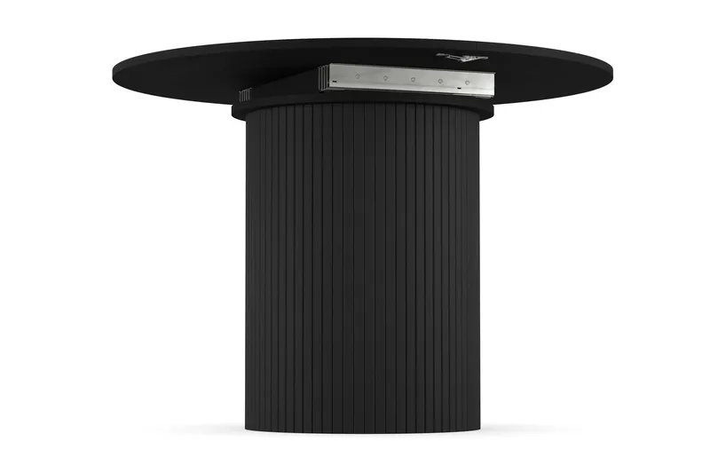 Kopparbo Spisebord Rundt 106-156 cm - Sort Træ - Møbler - Borde - Spisebord og køkkenbord