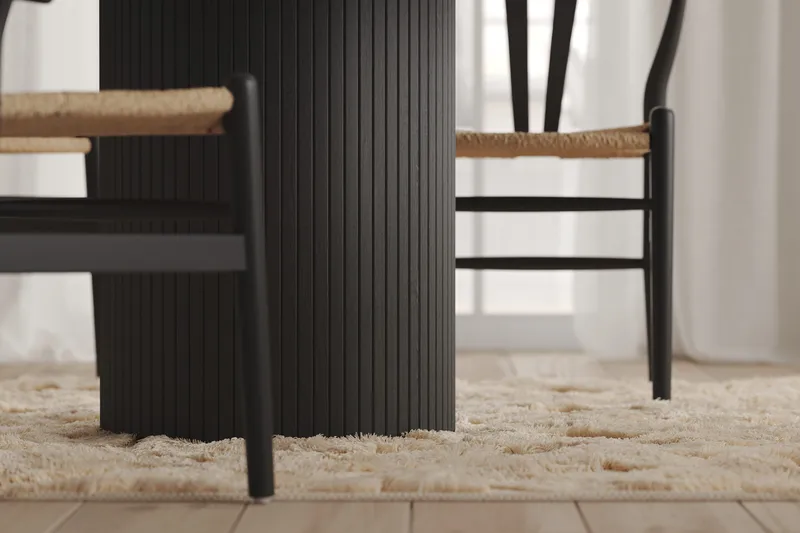 Kopparbo Spisebord Rundt 106-156 cm - Sort Træ - Møbler - Borde - Spisebord og køkkenbord