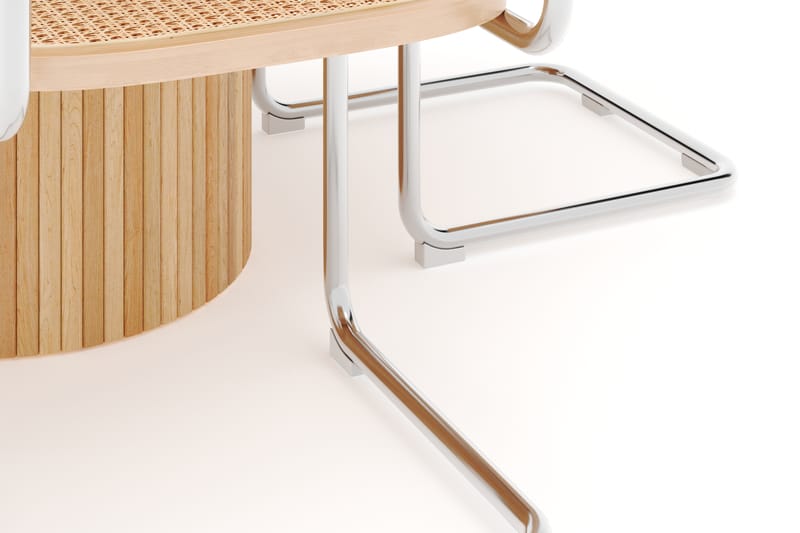 Kopparbo Spisebord Rundt 106 cm Udtrækkeligt med 4 stk Build Matstkolar - Hvid - Møbler - Borde - Spisebordssæt