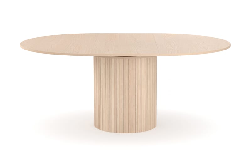 Kopparbo Spisebord Rundt 130cm - Lyst hvidglaseret egetræ - Spisebord og køkkenbord