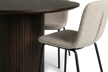 Kopparbo spisebordssæt, rundt 110 cm, røget eg med 4 Katy-spisebordsstole - Røget eg - Møbler - Borde - Spisebordssæt