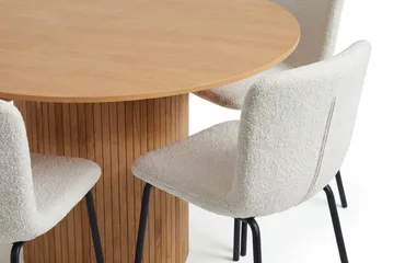 Kopparbo Spisebordssæt rundt 130 cm Eg med 6 Katy Spisebordsstole - Eg - Møbler - Borde - Spisebordssæt