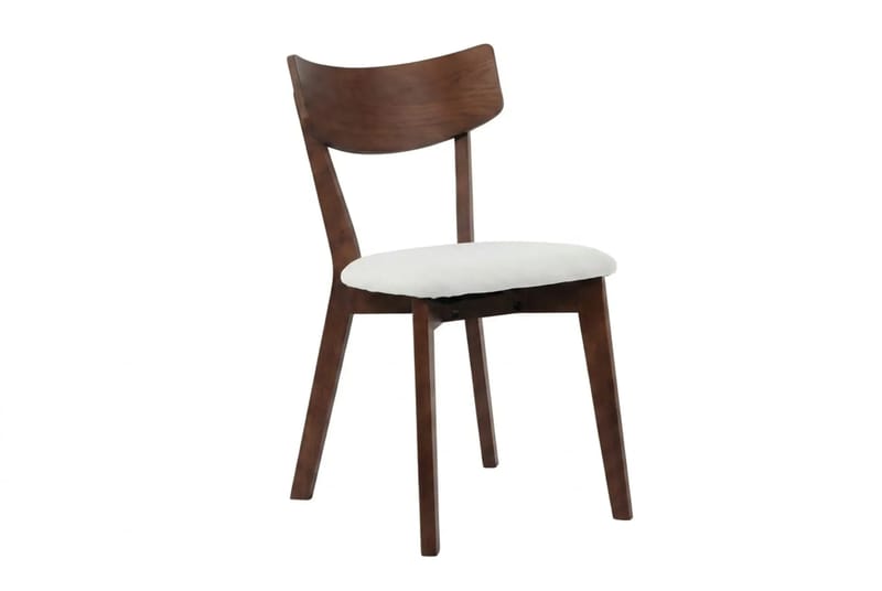 Kopparbo spisegruppe 180 cm rund i valnød med 8 Amelia spisebordsstole med hynde - Valnød/Beige - Møbler - Borde - Spisebordssæt