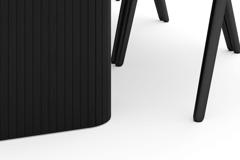 Kopparbo Spisegruppe 200-260 cm Udtrækkeligt med 6 Cytie Spisestole med armlæn - Sort - Møbler - Borde - Spisebordssæt