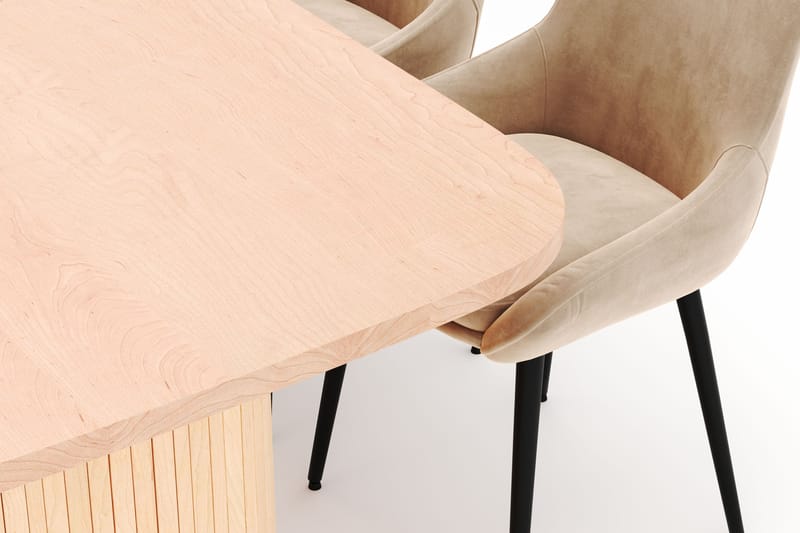 Kopparbo Spisegruppe 200x90cm med 6 Alsarp Spisestole - Nature - Møbler - Borde - Spisebordssæt