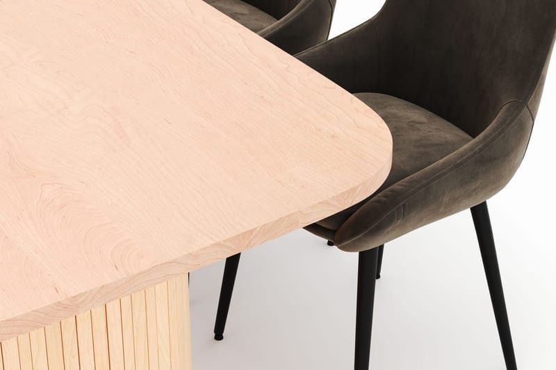 Kopparbo Spisegruppe 200x90cm med 6 Alsarp Spisestole - Nature - Møbler - Borde - Spisebordssæt