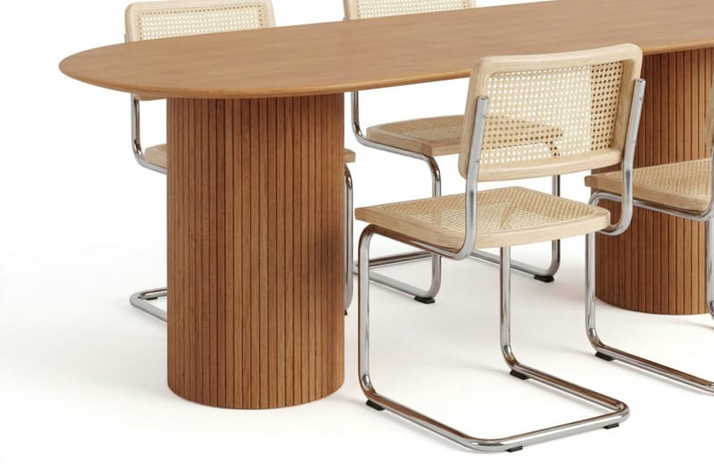 Kopparbo spisegruppe oval 180 cm eg med 6 Build spisestole - Eg - Møbler - Borde - Spisebordssæt