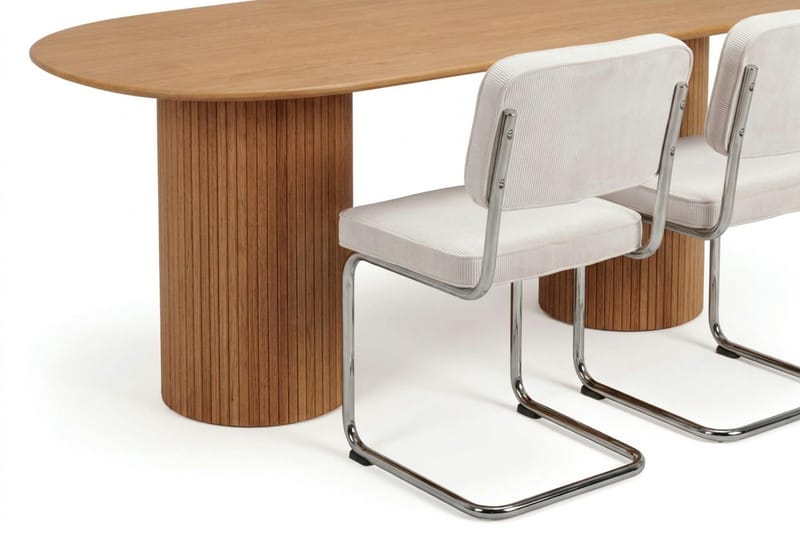 Kopparbo spisegruppe oval 180 cm eg med 6 Milva spisestole - Eg - Møbler - Borde - Spisebordssæt