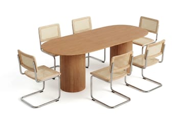 Kopparbo spisegruppe oval 220 cm eg med 6 Build-spisebordsstole - Eg - Møbler - Borde - Spisebordssæt