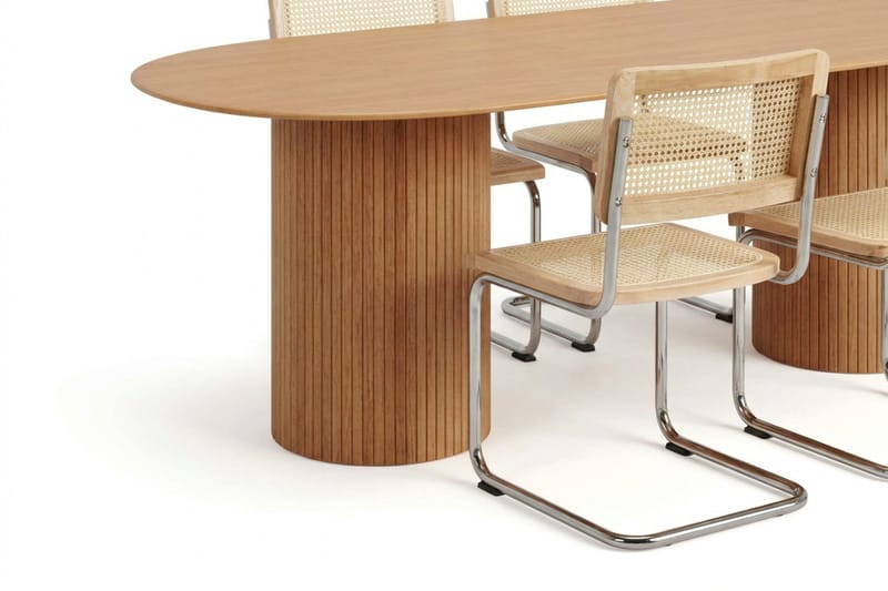 Kopparbo spisegruppe oval 220 cm eg med 8 Build spisestole - Eg - Møbler - Borde - Spisebordssæt