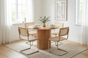 Kopparbo spisegruppe rund 110 cm eg med 4 Build-spisebordsstole - Eg - Møbler - Borde - Spisebordssæt