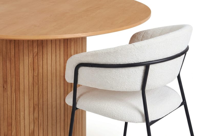 Kopparbo spisegruppe rund 110 cm eg med 4 Karol spisestole - Eg - Møbler - Borde - Spisebordssæt