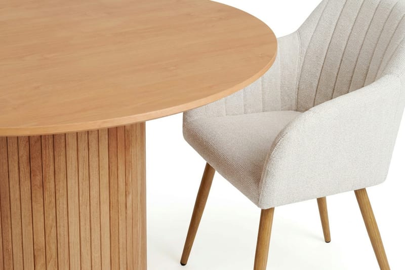 Kopparbo spisegruppe rund 130 cm eg med 6 Filippa spisestole - Eg - Møbler - Borde - Spisebordssæt