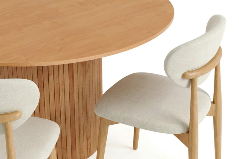 Kopparbo spisegruppe rund 130 cm eg med 6 Molly spisebordsstole - Eg - Møbler - Borde - Spisebordssæt