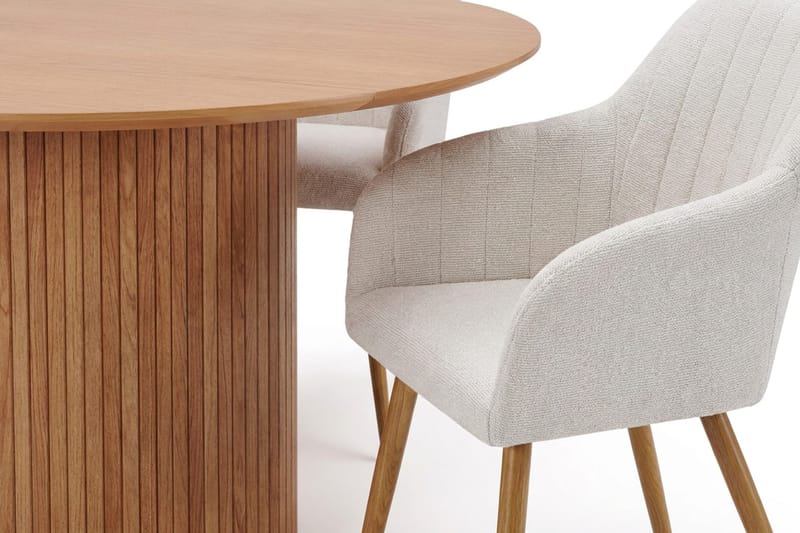 Kopparbo spisegruppe rund 180 cm eg med 8 Filippa spisestole - Eg - Møbler - Borde - Spisebordssæt