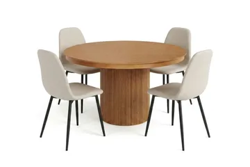 120-220 cm - Sortbejdset eg