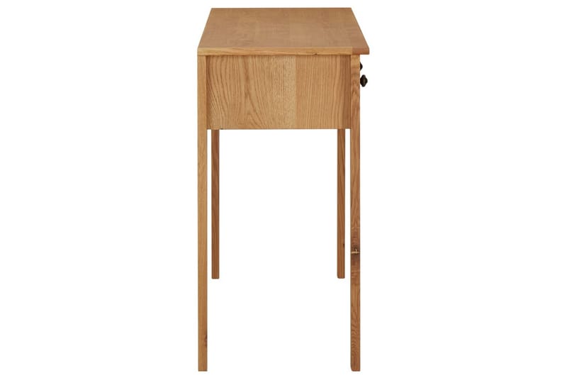 kosmetikbord 110x40x75 cm massivt egetræ - Brun - Møbler - Borde - Sminkebord & konsolbord