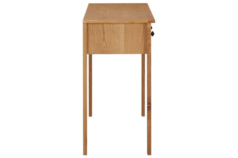 kosmetikbord 110x40x75 cm massivt egetræ - Brun - Sminkebord & konsolbord