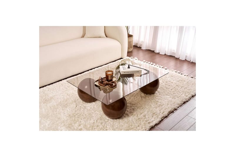 Koushik Sofabord 110 cm - Sand/Brun - Møbler - Borde - Sofabord