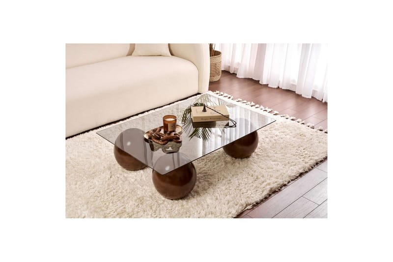 Koushik Sofabord 110 cm - Sand/Lysegrå - Møbler - Borde - Sofabord