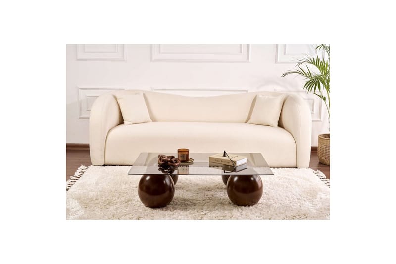 Koushik Sofabord 110 cm - Sand/Lysegrå - Møbler - Borde - Sofabord