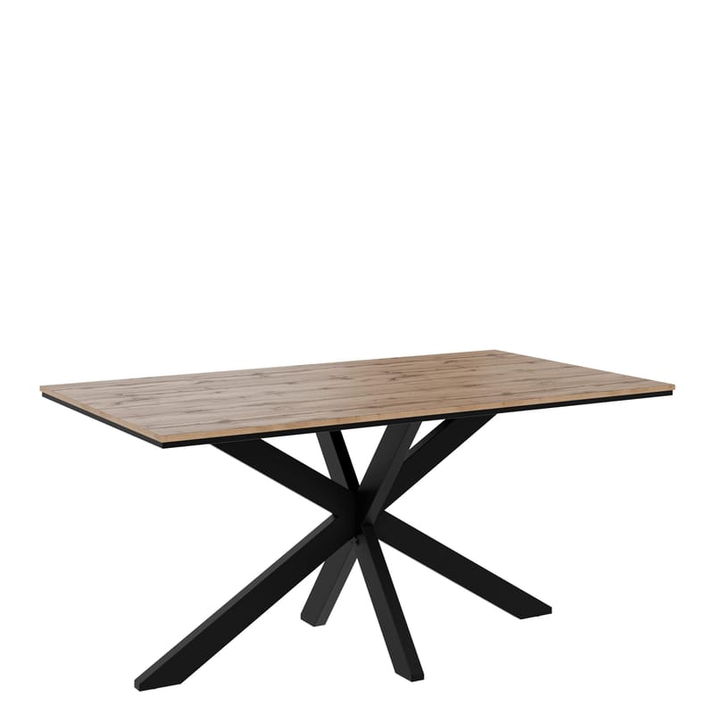 Kovrel Spisebord 160 cm Rektangulær - Sort/Brun - Møbler - Borde - Spisebord og køkkenbord