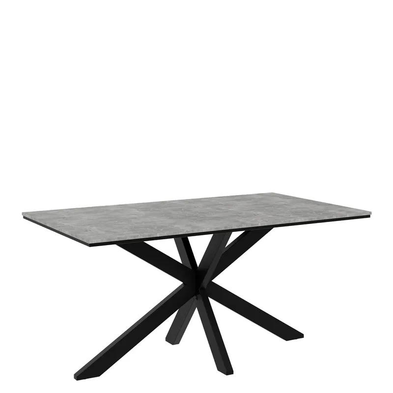 Kovrel Spisebord 160 Rektangulær, Sort/Grå