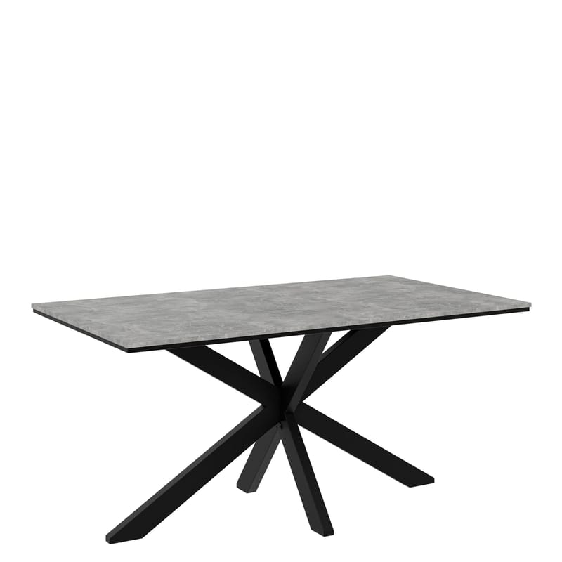 Kovrel Spisebord 160 Rektangulær - Sort/Grå - Møbler - Borde - Spisebord og køkkenbord